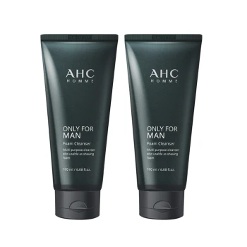 推荐【2件包邮装】AHC 男士洗面奶180ml*2 补水控油深层清洁 平衡水油泡沫绵密商品