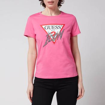 推荐Guess Women's Icon T-Shirt - Rosy Glow Pink商品