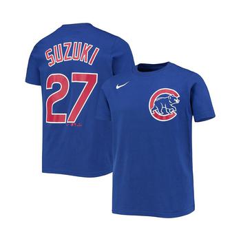 商品NIKE | Youth Boys Seiya Suzuki Royal Chicago Cubs Player Name & Number T-shirt,商家Macy's,价格¥67图片