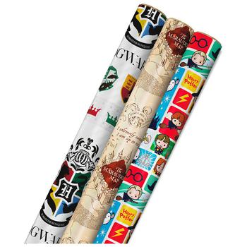 商品Hallmark | Harry Potter Wrapping Paper, Marauder's Map and Hogwarts Crest,商家Walgreens,价格¥143图片