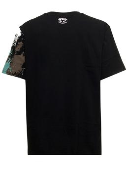 推荐Multicolor Printed Jersey T-Shirt with Logo Barrow Man商品