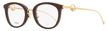 fendi眼镜代购, Fendi | Fendi Women's Oval Eyeglasses FF0426F LHF Burgundy/Gold 51mm商品图片 3折