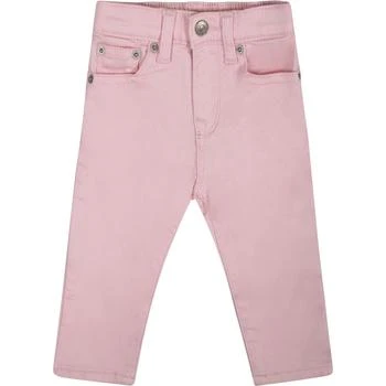 Ralph Lauren | Pink Jeans For Baby Girl With Logo 