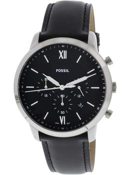 Fossil | Neutra FS5452 Elegant Japanese Movement Fashionable Chronograph Black Leather Watch商品图片,独家减免邮费