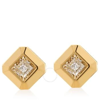 Picasso And Co | 18k Yellow Gold Square Cut Diamond Earrings,商家Jomashop,价格¥4941