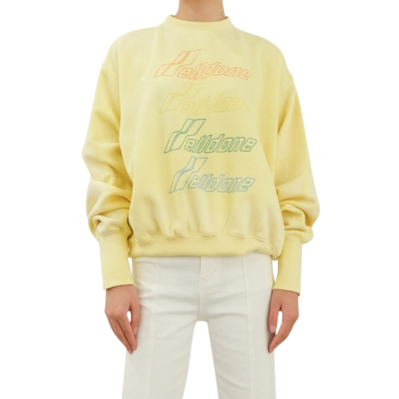 商品We11done | We11done 女士黄色字母logo圆领卫衣 WD-TS8-20-098-U-YE,商家Beyond Italylux,价格¥988图片
