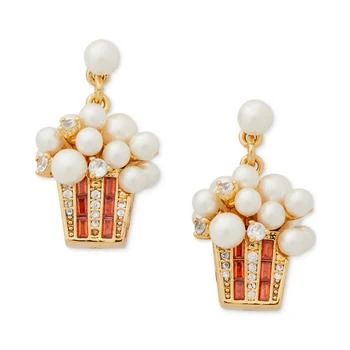 Kate Spade | Gold-Tone Crystal & Imitation Pearl Popcorn Drop Earrings,商家Macy's,价格¥576