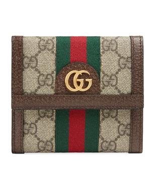 Gucci | Leather Ophidia GG Web Stripe Wallet商品图片,