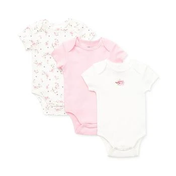 Little Me | Baby Girls Vintage Rose Bodysuits, Pack of 3 独家减免邮费