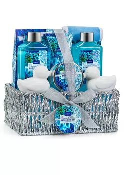 商品Home Spa Gift Basket In Heavenly Ocean Bliss Scent - 9 Piece Set图片