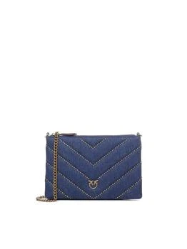 PINKO | Pinko Quilted Denim Crossbody Bag 7.6折