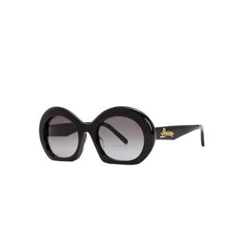 推荐【预售3-7天】罗意威 23年新款 女士黑色镜片亮黑色醋酸纤维半月形镜框太阳镜墨镜G736270X21-1670商品