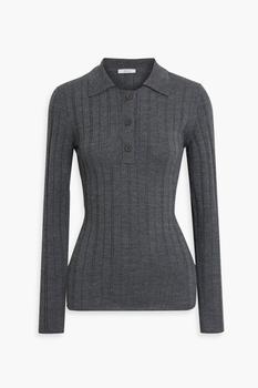 IRIS & INK, IRIS & INK | Sadie ribbed merino wool polo sweater商品图片 