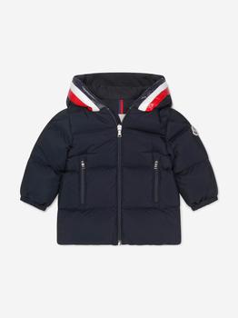 推荐Moncler Navy Baby Boys Down Padded Falzem Long Parka商品