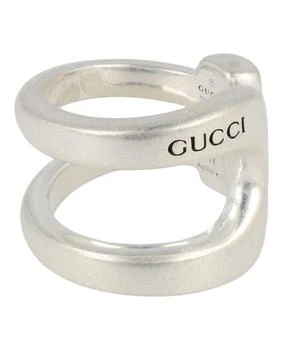 Gucci | Sterling Silver Stirrup Wrapped Horsebit Ring,商家Maison Beyond,价格¥1800