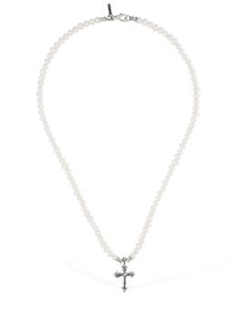 推荐Pearl Chain Necklace W/ Cross商品