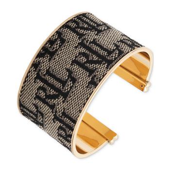推荐Gold-Tone Jacquard Logo Cuff Bracelet商品