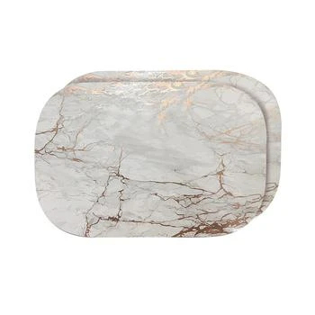Dainty Home | Foiled Marble Granite Thick Cork Heat Resistant 12" x 18" Placemats - Set of 2,商家Macy's,价格¥285
