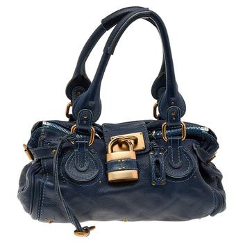 chloe tote真假, [二手商品] Chloé | Chloe Blue Leather Medium Paddington Satchel商品图片 4.3折, 满1件减$100, 满减