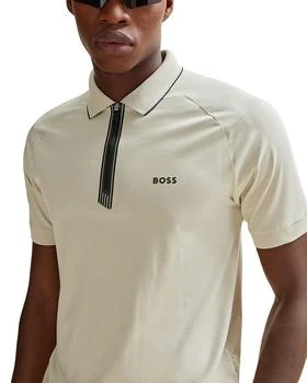 Hugo Boss | Philix Cotton Stretch Slim Fit Quarter Zip Polo Shirt 