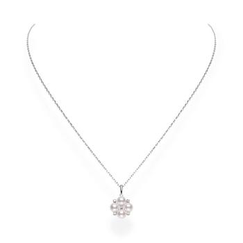 商品Mikimoto | 18K White Gold Clustered Akoya Pearl & Diamond Pendant - MPQ10086ADXW,商家Jomashop,价格¥15450图片