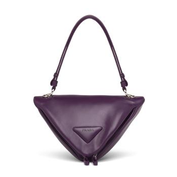 Prada | 【预售3-7天】PRADA/普拉达 2021秋冬 紫色光滑纳帕皮革 绗缝经典三角形手提单肩包1BA315_2DX8_F0030_V_OOO商品图片,7.9折, 包邮包税