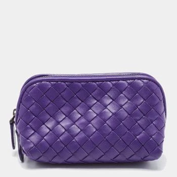 推荐Bottega Veneta Purple Intrecciato Leather Zip Purse商品