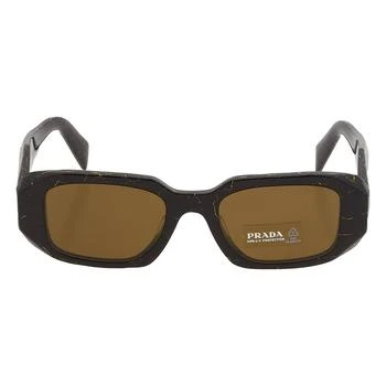 推荐Dark Brown Rectangular Ladies Sunglasses PR 17WSF 19D01T 51商品