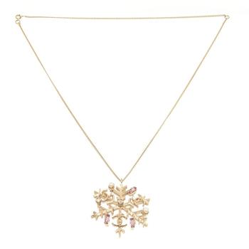 [二手商品] Chanel | Chanel Gold Metal CC Snowflake Necklace商品图片,