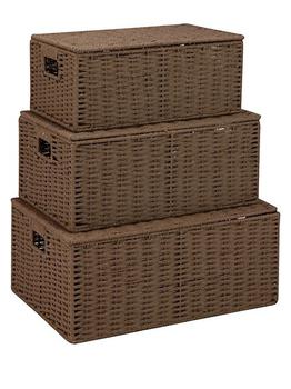 推荐3-Piece Robe Basket Set商品