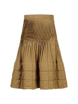 推荐Padded Pleated Cotton Midi Skirt商品