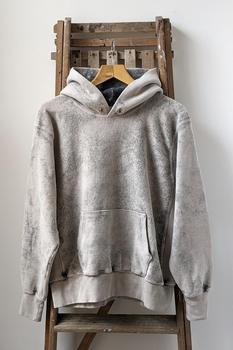 Les Tien | Acid Wash Vintage Textured Hooded Sweatshirt商品图片,5折, 满$200享9折, 满折