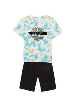 Timberland | Little Boy's 2-Piece Tie-Dye Logo T-Shirt & Shorts Set商品图片,2.7折