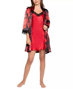 Linea Donatella | Women's 2-Piece Sofi Rose Sleeveless Chemise and Wrapper Set,商家Macy's,价格¥574