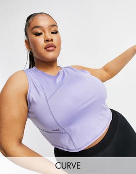ASOS怎么样, ASOS | ASOS 4505 Curve cropped vest top with cut about seaming商品图片 4.2折