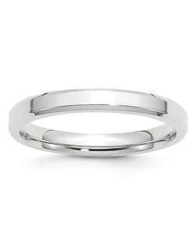 Bloomingdale's | Men's 3mm Bevel Edge Comfort Fit Band in 14K White Gold - 100% Exclusive,商家Bloomingdale's,价格¥4046