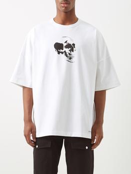 推荐Skull-print cotton-jersey T-shirt商品
