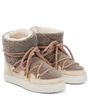 推荐Sneaker Classic shearling and leather ankle boots商品