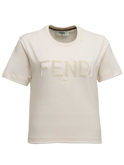 芬迪女装怎么选, Fendi | FENDI 女士白色T恤 FS7389-AJ0V-F1FLE商品图片 独家减免邮费