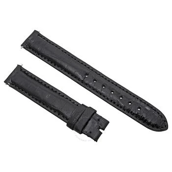 Hadley Roma | 14 MM Matte Black Crocodile Leather Strap,商家Jomashop,价格¥187