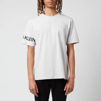 推荐Calvin Klein Performance Men's Sleeve Logo T-Shirt - Stone Grey商品