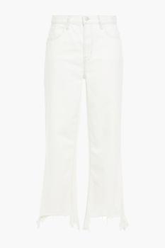 J Brand | Joan cropped distressed high-rise wide-leg jeans商品图片,3.9折