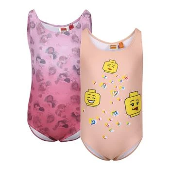 LEGO Wear | Lego friends print one piece swimsuits set in pink,商家BAMBINIFASHION,价格¥391