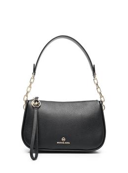 推荐Jet Set Black Shoulder Bag in Saffiano Calfskin with Gold-Colored Details and Charm with M MICHAEL KORS Logo商品