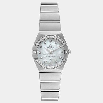 欧米茄星座怎么样, [二手商品] Omega | Omega MOP Diamonds Stainless Steel Constellation 123.15.24.60.55.003 Women's Wristwatch 24 mm商品图片 6.5折