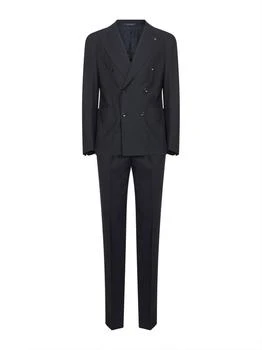 TAGLIATORE | Tagliatore Double-Breasted Suit,商家Cettire,价格¥7255