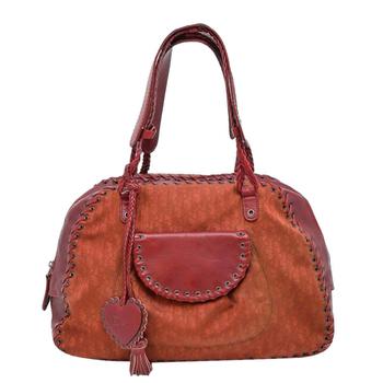 迪奥托特包, [二手商品] Dior | Dior Burgundy Jacquard Ethnic Zipped Tote Bag商品图片 5.1折