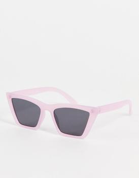 推荐Monki square cat eye sunglasses in pink商品