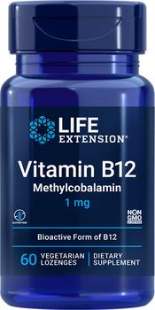 商品Life Extension | Life Extension Vitamin B12 Methylcobalamin - 1 mg (60 Lozenges, Vegetarian),商家Life Extension,价格¥61图片