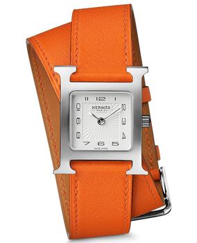 Hermes | Hermes H Hour Medium MM 26mm Orange Leather Women's Watch 036805WW00商品图片,8.2折